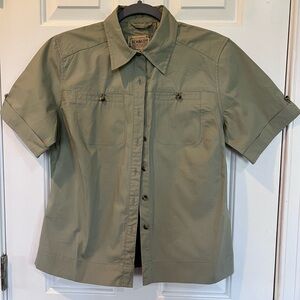 Schmidt Outdoors Short Sleeve Button Shirt - Olive Green